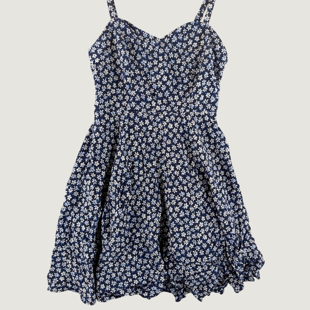 Old Navy Womens S Navy Blue Floral Cami Mini Dress Fit Flare Sundress